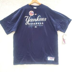 Majestic Men's XXL New York Blue NY Yankees Oversized T-Shirt.